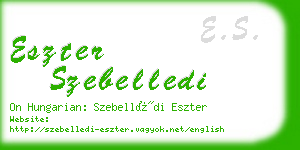 eszter szebelledi business card